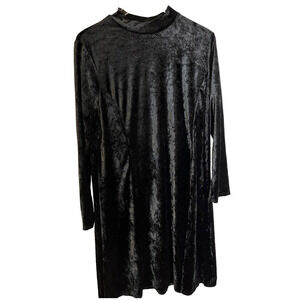 Y2K Vintage Witchy Core Velvet Black Long Midi Scarborough Renaissance Dress